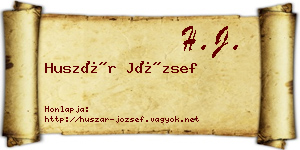 Huszár József névjegykártya