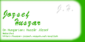 jozsef huszar business card